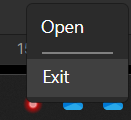 Borg tray icon context menu